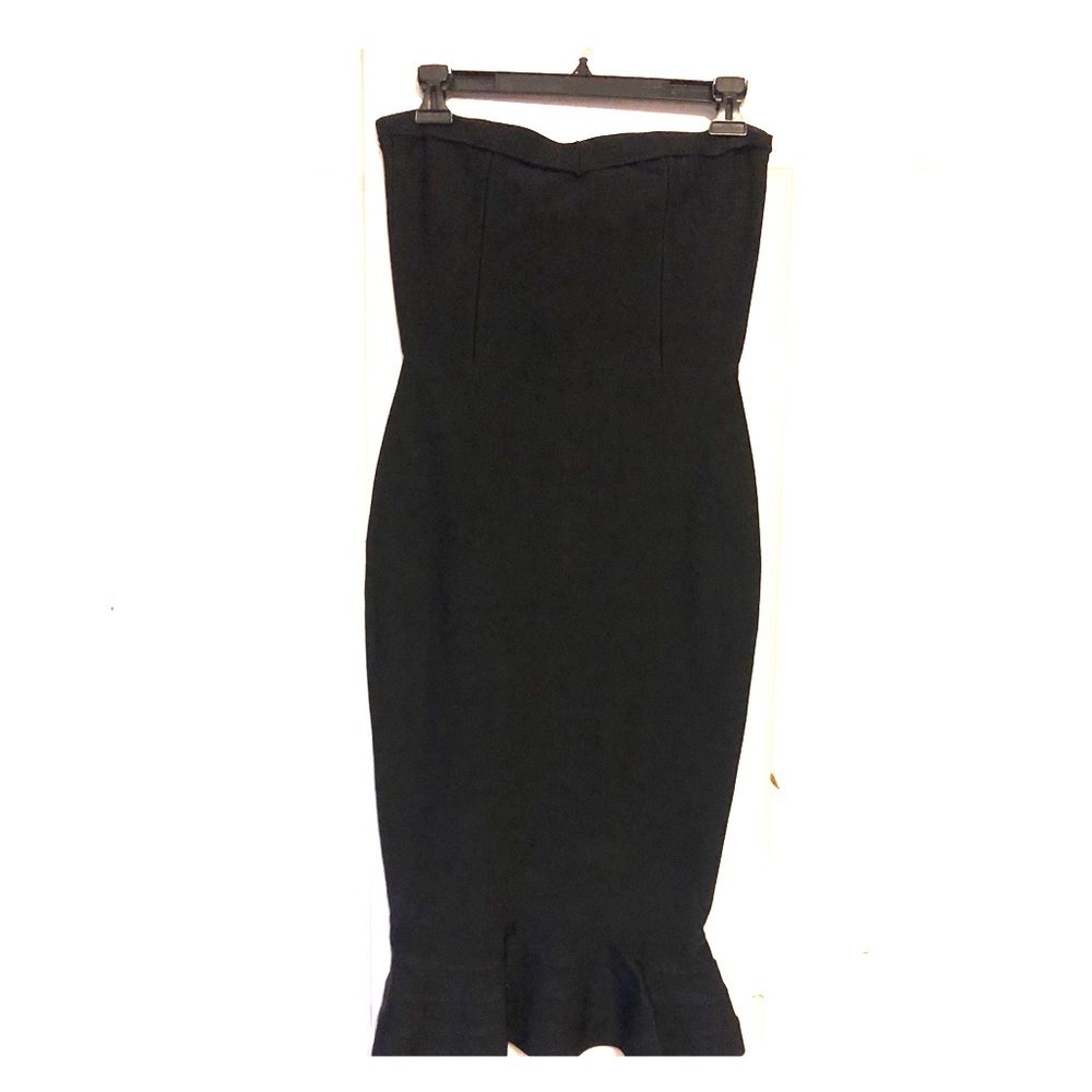 Black tight bandage dress